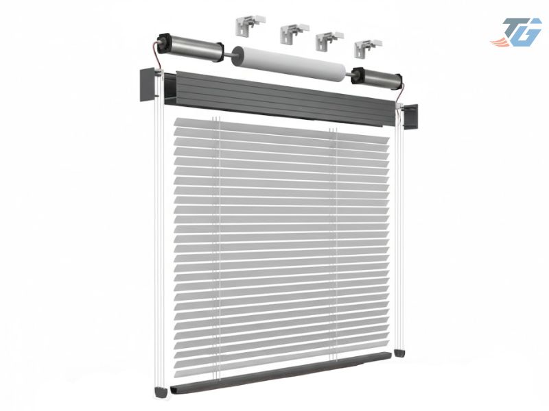 Cấu tạo rèm sáo ngang tự động