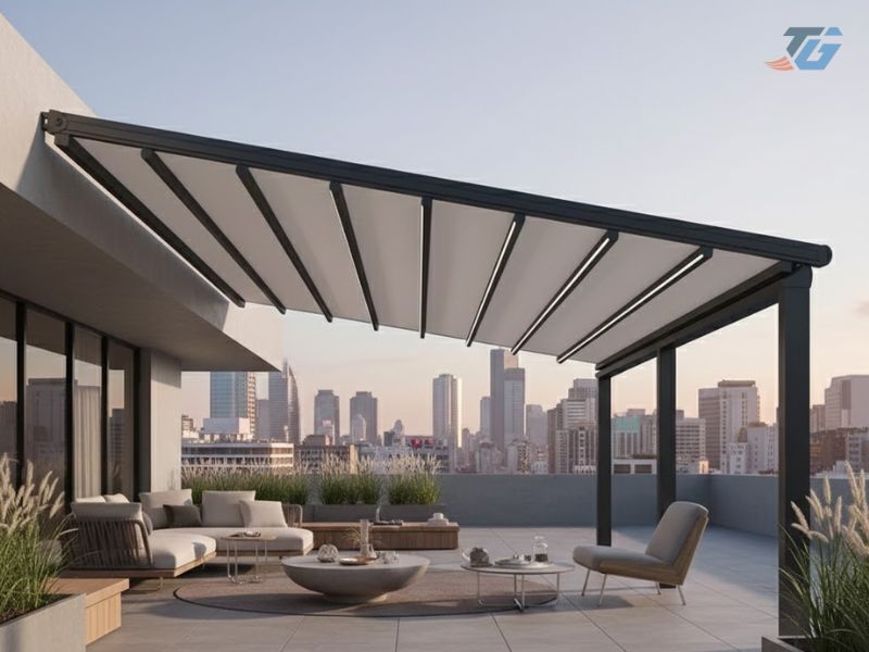 Giá mái bạt xếp tự động là bao nhiêu