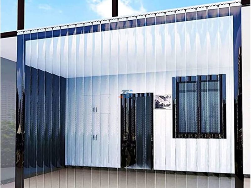 Lấp đặt rèm nhựa PVC ngăn lạnh phòng kín