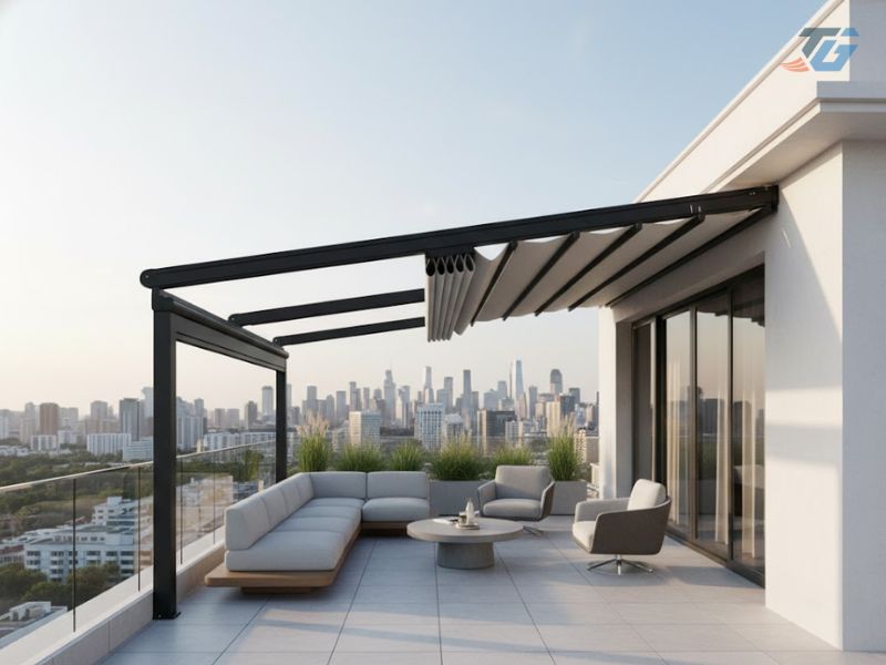 Mái bạt xếp tự động là gì