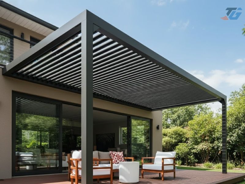 Mái nhôm xếp lật tự động là gì