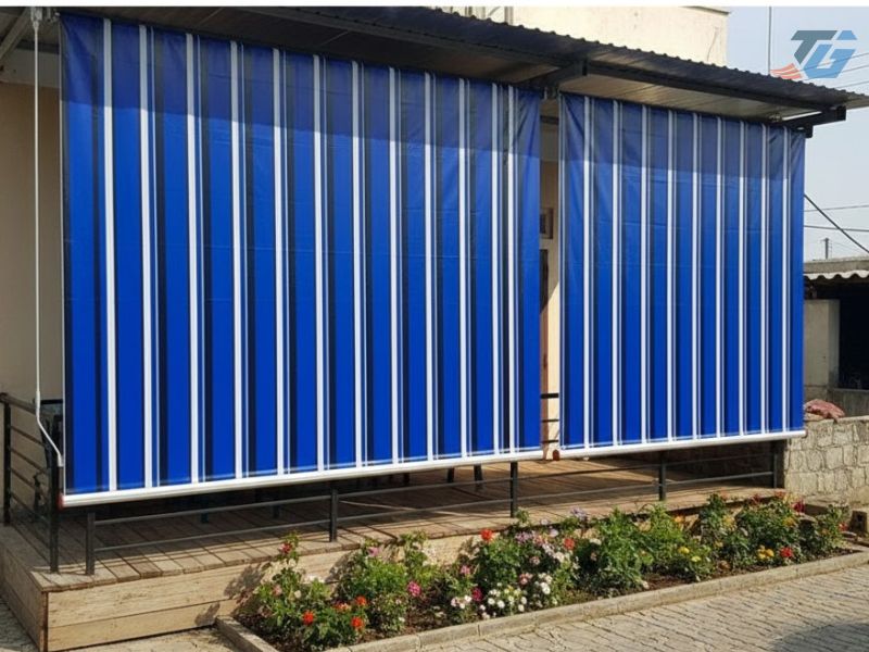 Mẫu vải bạt che nắng mưa Hàn Quốc