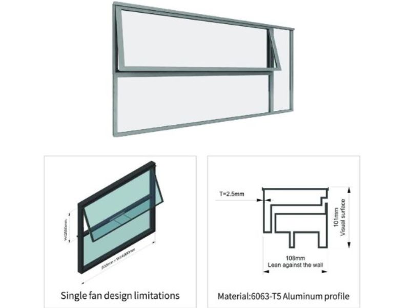 Báo giá vách kính mở hất tự động