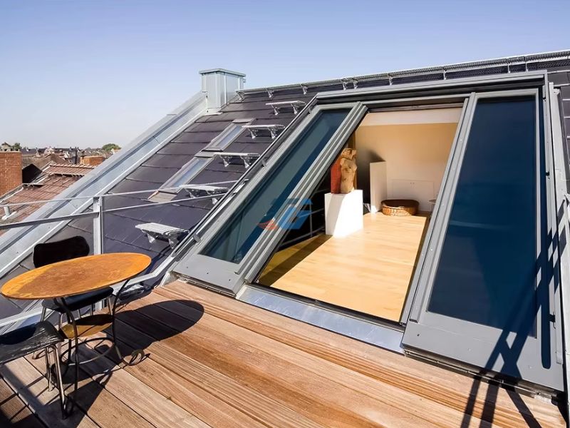 Cấu tạo của giếng trời thông minh đóng mở tự động Cấu tạo của giếng trời thông minh đóng mở tự động