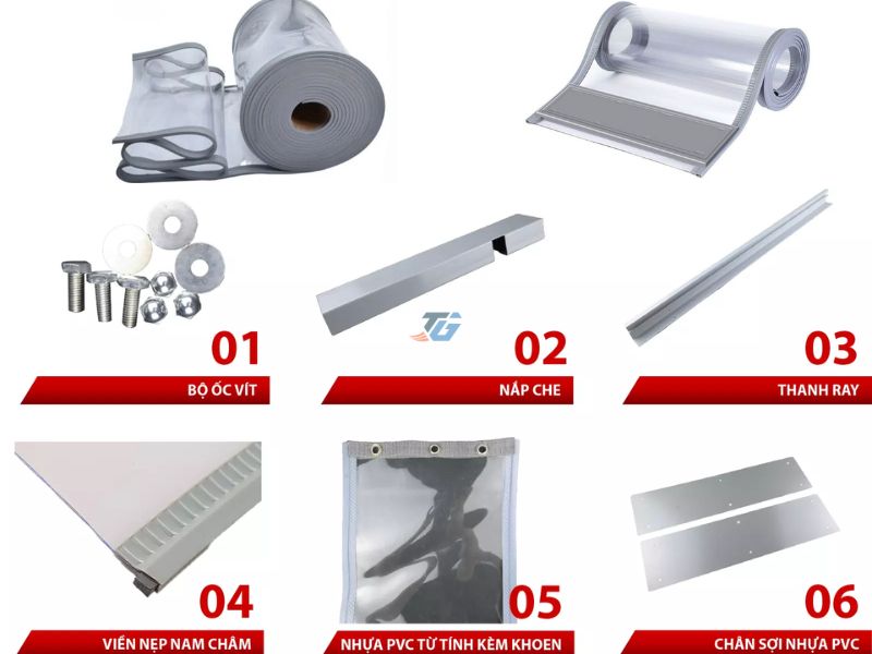 Cấu tạo của màng rèm nhựa PVC nam châm từ tính