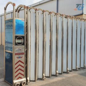 Cổng xếp trượt lá chắn tự dộng