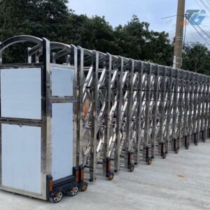 Cửa cổng xếp inox trượt tự động