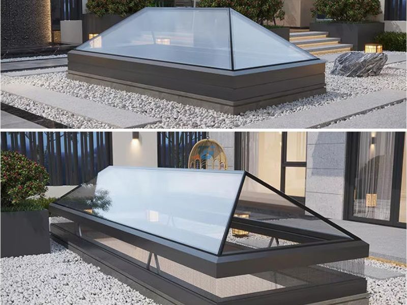 Nguyên lý hoạt động mái kính nâng hạ tự động