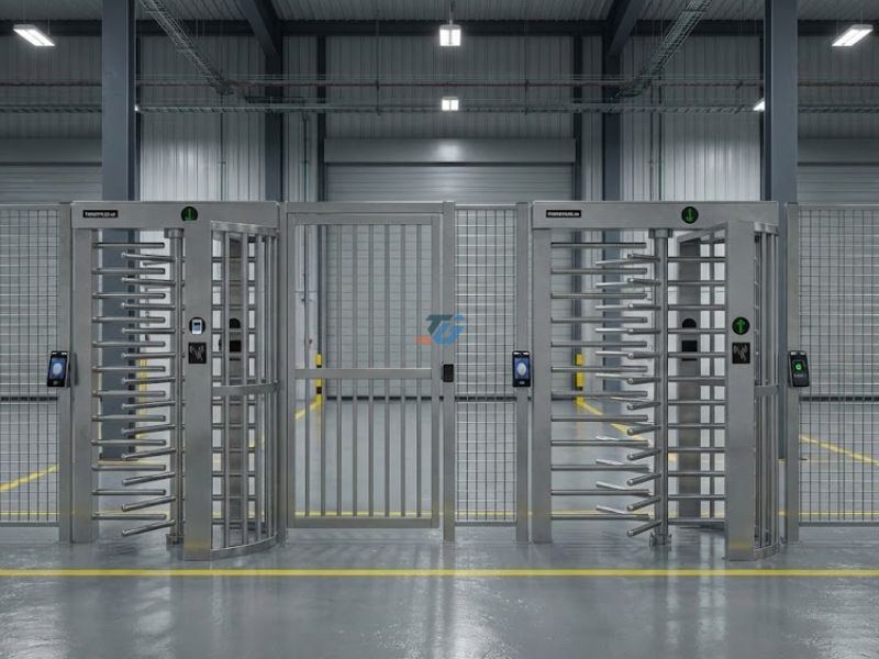 Ảnh thi công cổng Full Height Turnstile khu công nghiệp
