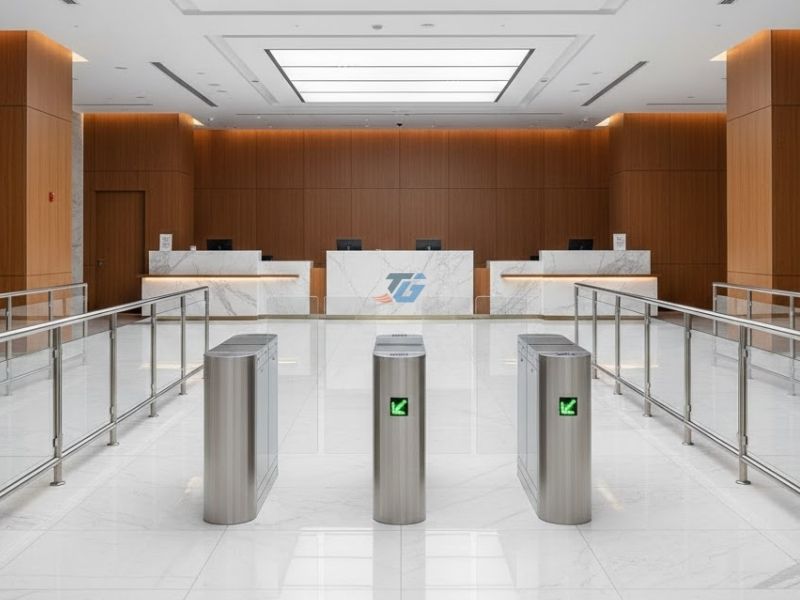 Thi công cổng Sliding Turnstile tại ngân hàng Thi công cổng Sliding Turnstile tại ngân hàng