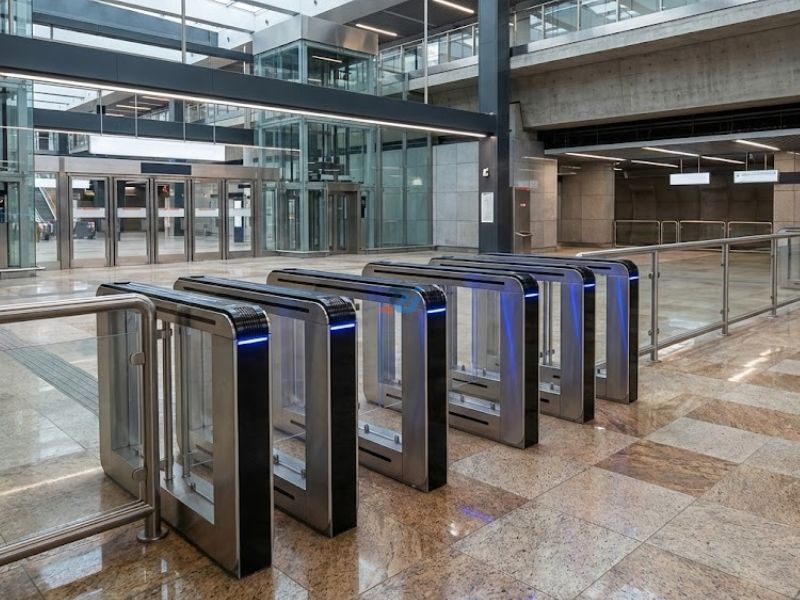 Thi công lấp đặt cổng swing barrier tại Ga Metro Thi công lấp đặt cổng swing barrier tại Ga Metro
