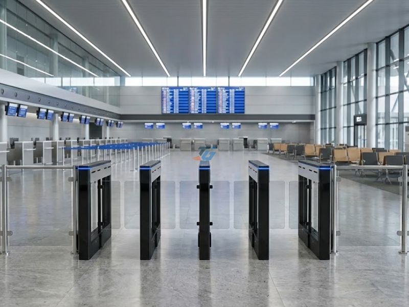 Thi công lấp đặt cổng swing barrier tại sân bay Thi công lấp đặt cổng swing barrier tại sân bay