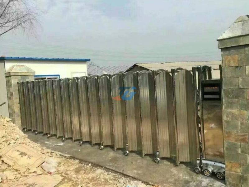 Cấu tạo cổng xếp trượt lá chắn tự động