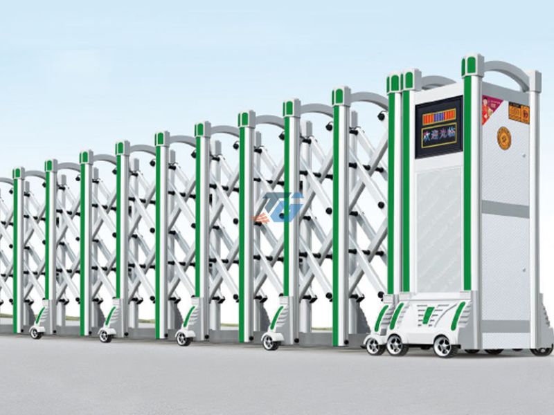 Cấu tạo cửa cổng xếp sơn tĩnh điện tự động