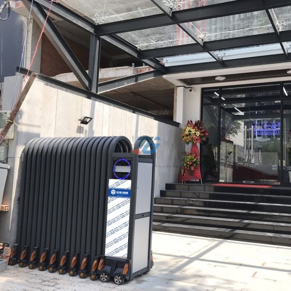 Cửa Cổng Xếp Hộp Kim Nhôm Trượt Tự Động - Ảnh 5