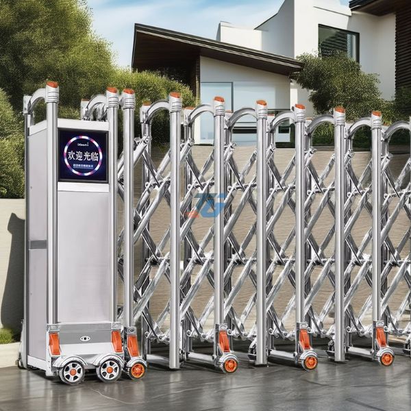 Cửa Cổng Xếp Inox Trượt Tự Động - Ảnh 7