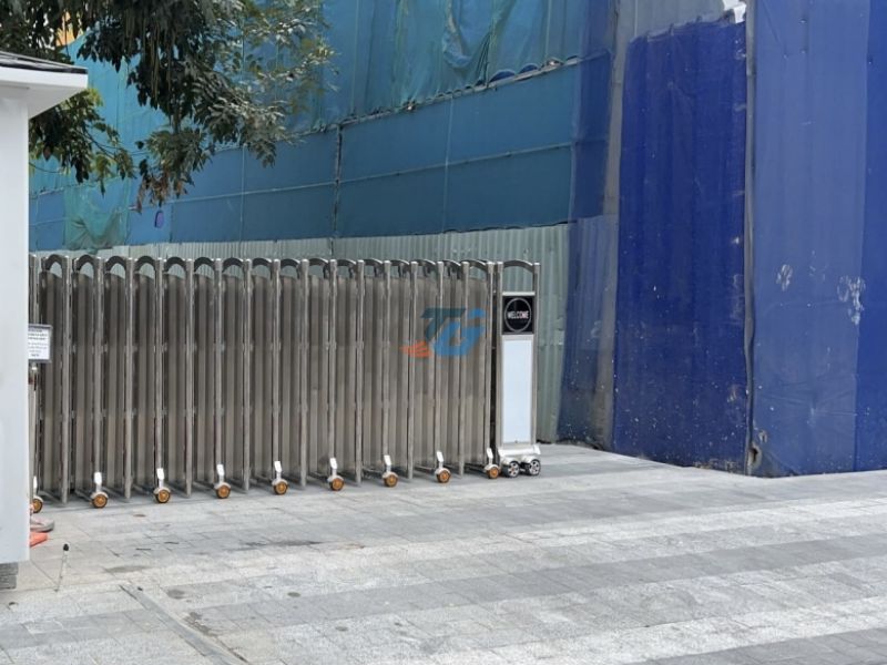 Ứng dụng cổng xếp trượt lá chắn tự động trong thực tế